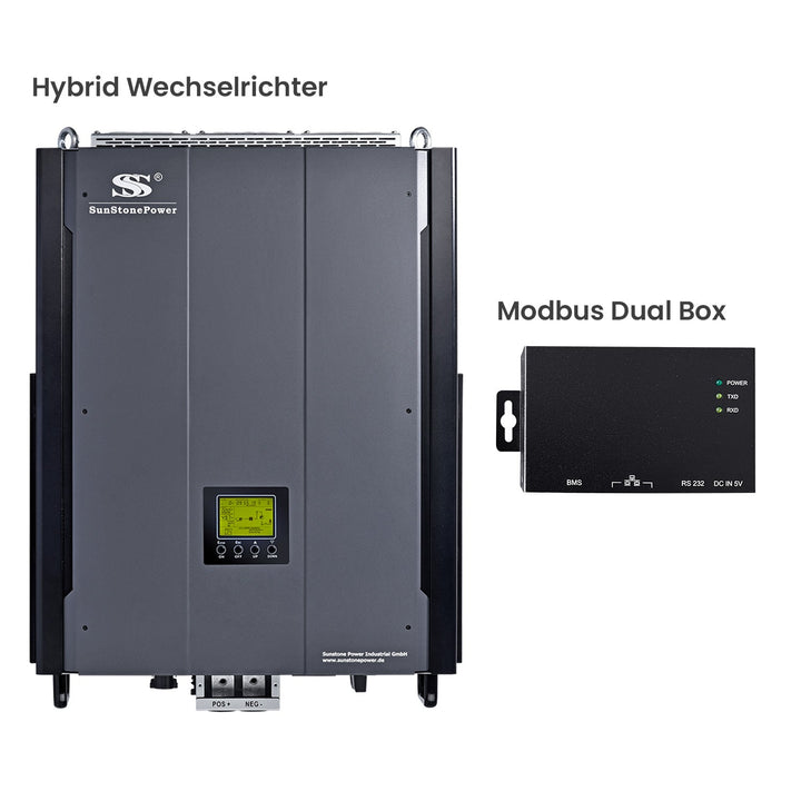 Комплект автономного інвертора 10 кВт 48 В, трифазний гібридний інвертор з Modbus-Dual-Box | Sunstone Power Industrial GmbH | Купити товари для фотоелектричних систем, склад у Німеччині