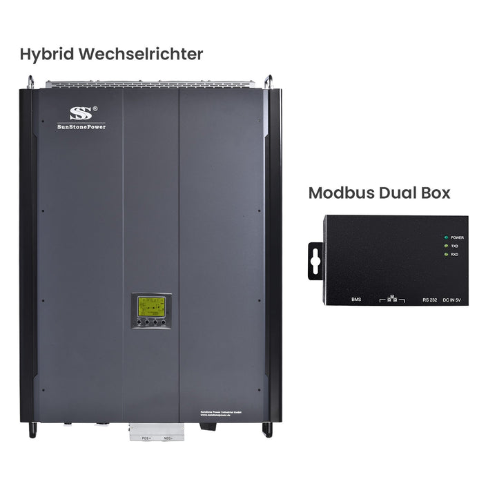 Комплект трифазного гібридного інвертора 15 кВт 48В Sunstone Power з Modbus-Dual-Box для сонячних електростанцій | Купити обладнання для PV-систем