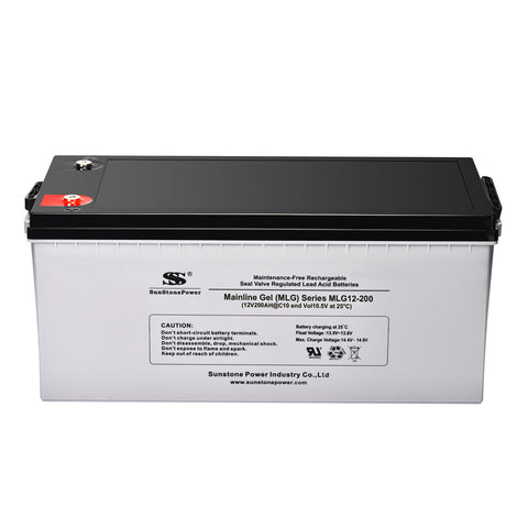Гелевий акумулятор Sunstone Power 12V 200Ah глибокого розряду для сонячних електростанцій та ДБЖ.