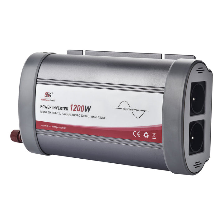 Інвертор 1200Вт 12В на 230В з чистою синусоїдою та LCD-дисплеєм | Sunstone Power