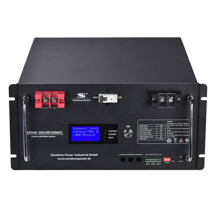 Акумулятор LiFePO4 10 кВт⋅год 48В 200Аг, 19-дюймовий 5U Rackmount для сонячних систем | Sunstone Power
