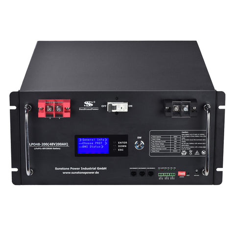 Акумулятор LiFePO4 10 кВт⋅год 48В 200Аг, 19-дюймовий 5U Rackmount для сонячних систем | Sunstone Power