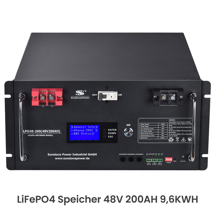 Акумулятор LiFePO4 48В 200Аг для сонячних систем, стійкий до циклів | Sunstone Power Industrial GmbH | Купити обладнання для СЕС